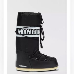 Moon Boot Black and White Winter Boots